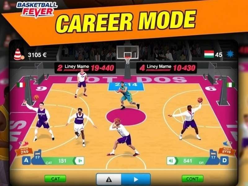 Progress through your basketball career in India Basketball Fever India Career Mode